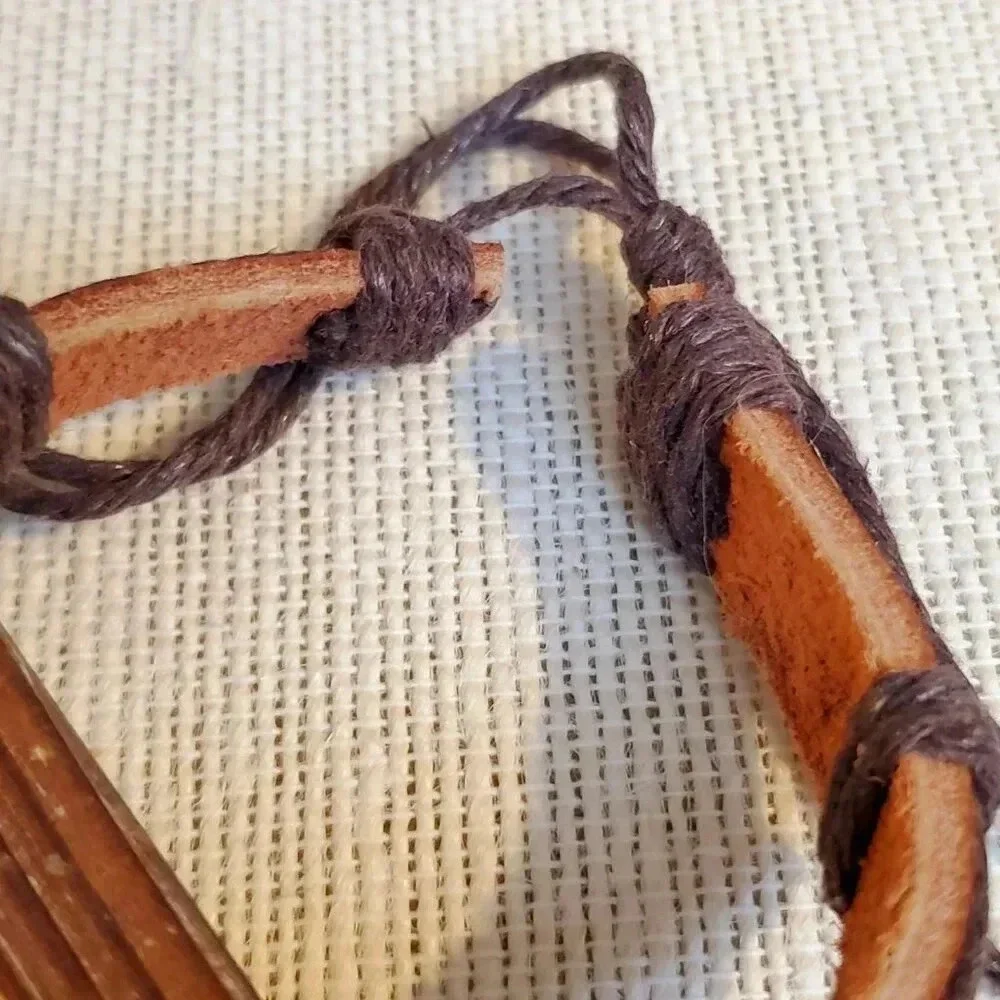 Handcrafted Hope Cowhide Leather Affirmation Bracelet